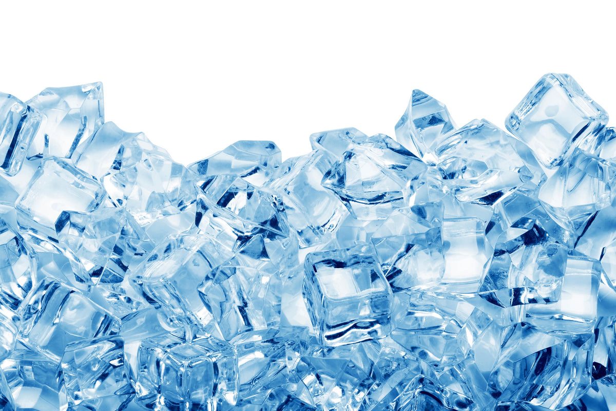 Duschrückwand-Blau kristallklarer Eiswürfel