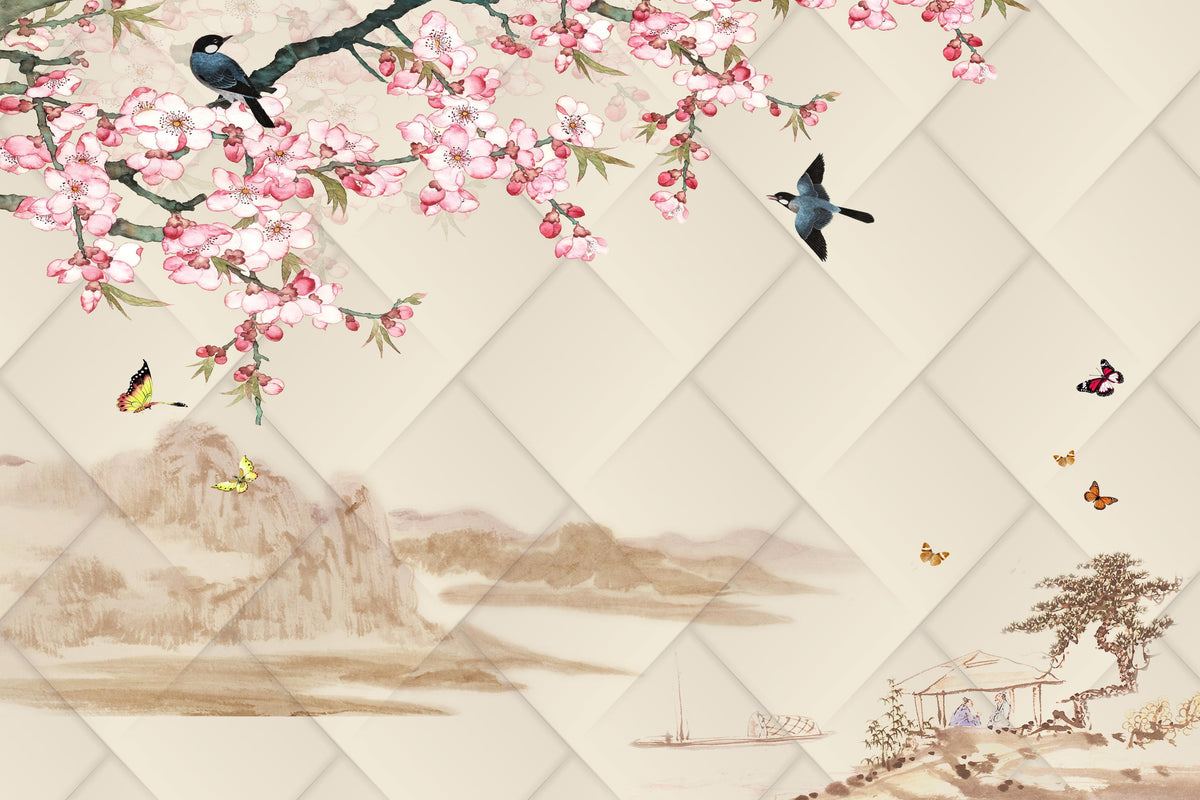 Duschrückwand-Orientalisches Motiv - Frühling