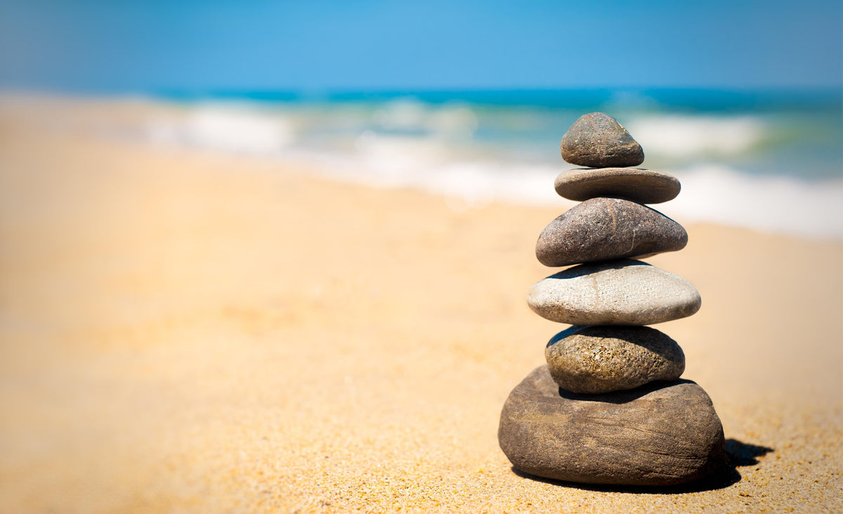 Duschrückwand-Steine Meditation Balance
