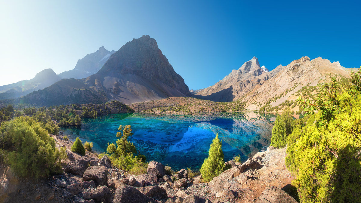 Duschrückwand-Tadschikistan See