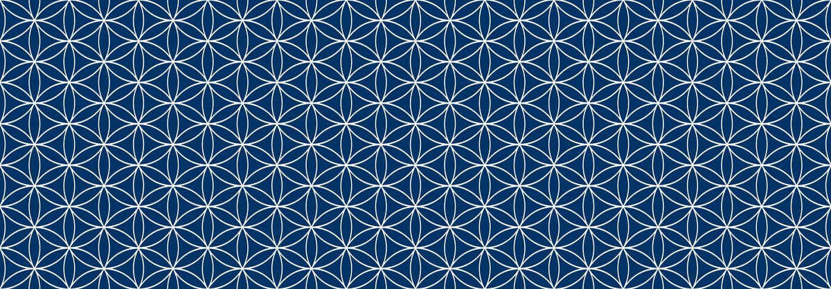 Küchenrückwand-Geometrica Fiori Blu notte