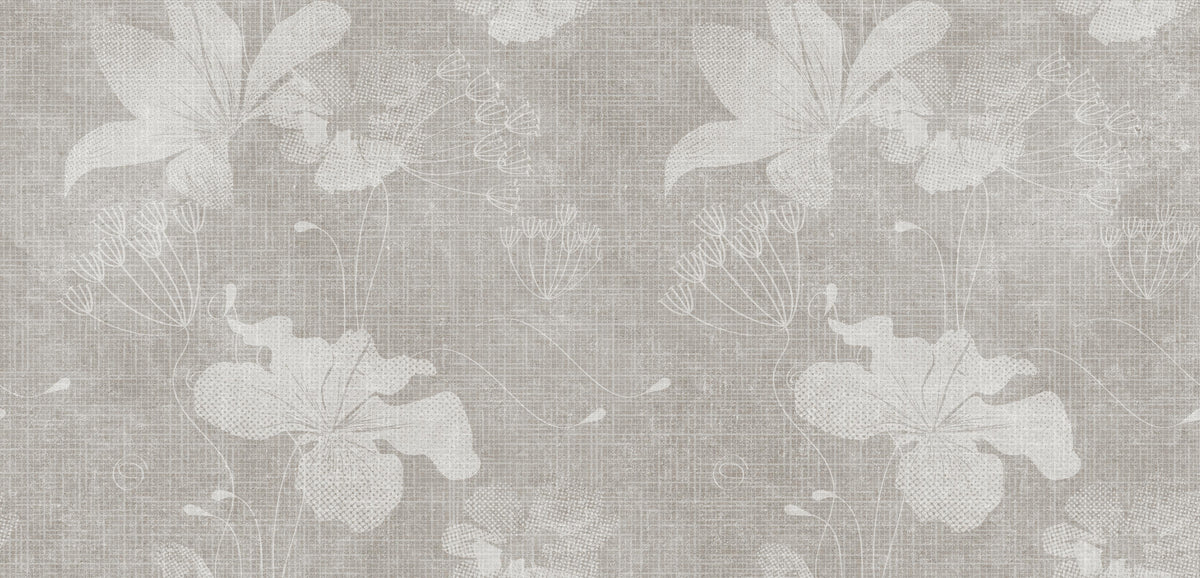Küchenrückwand-Blumen auf weißem Wandhintergrund
