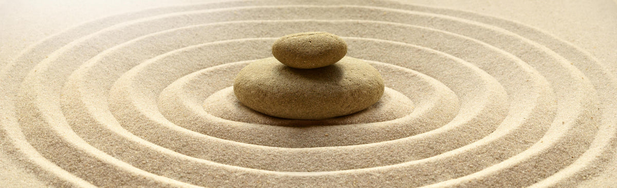 Küchenrückwand-Sand im Zen-Garten