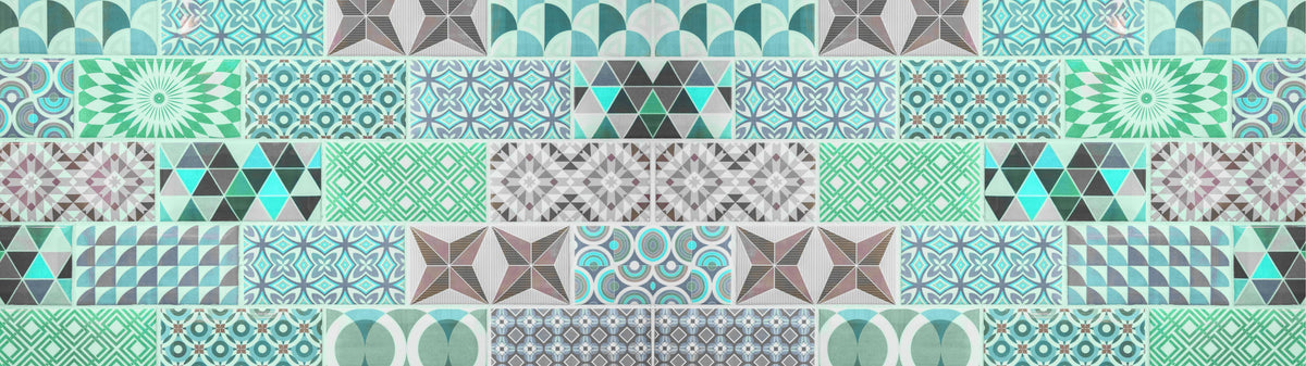 Küchenrückwand-Vintage geometrisch Mosaik