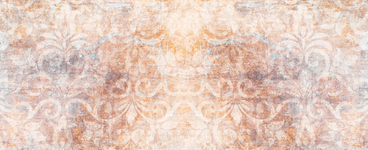 Office Poster-Alte braun-orange-weiß Fliesenpatchwork