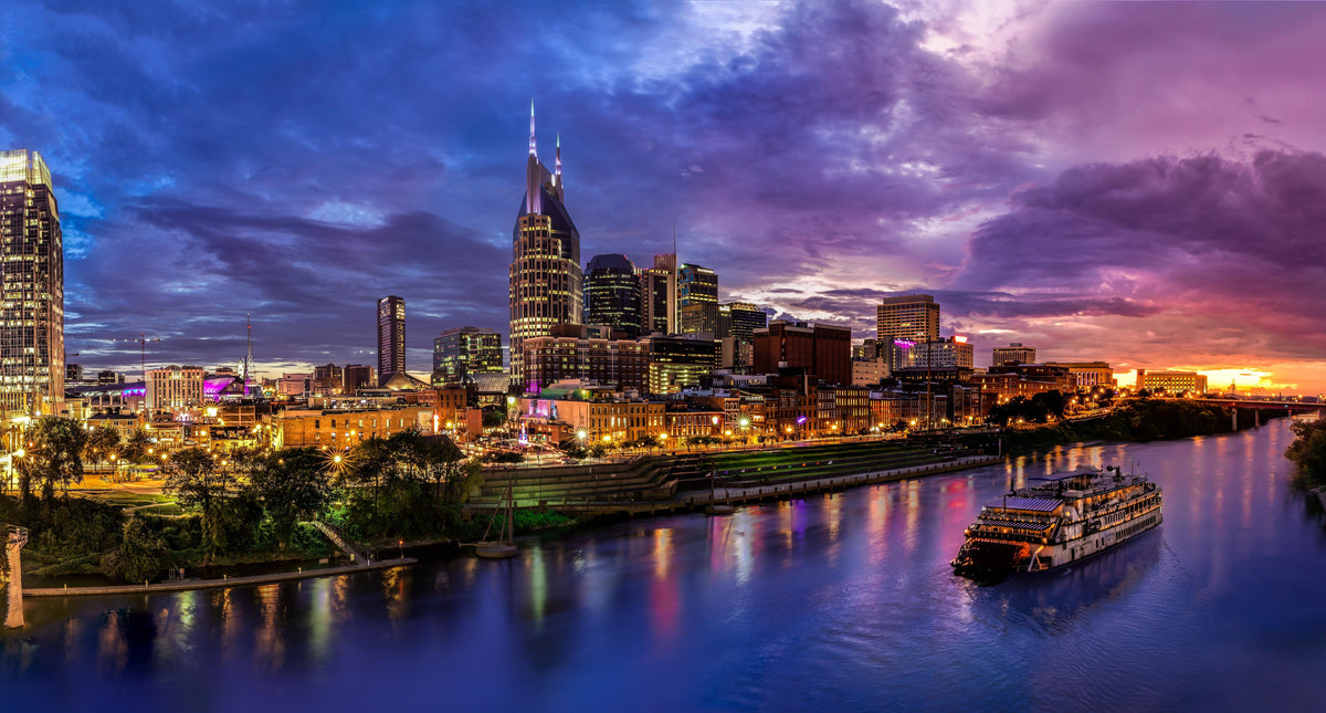 Spritzschutz-Bunte Skyline von Nashville