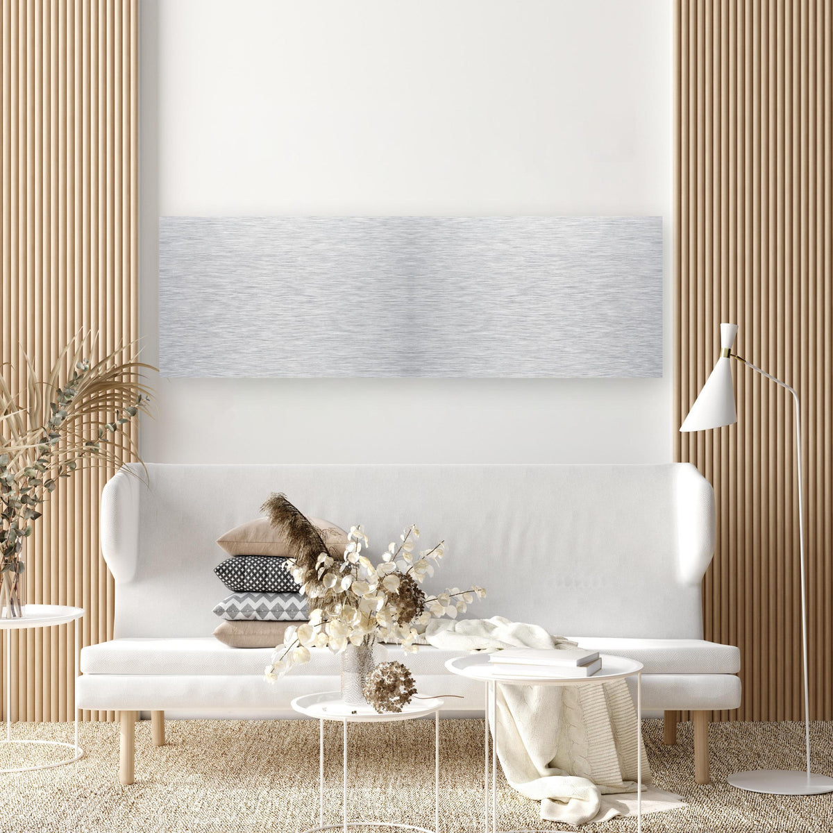 Wandbild - Skip in extravagant gestaltetem Raum mit minimalistischer Couch-rechteckig