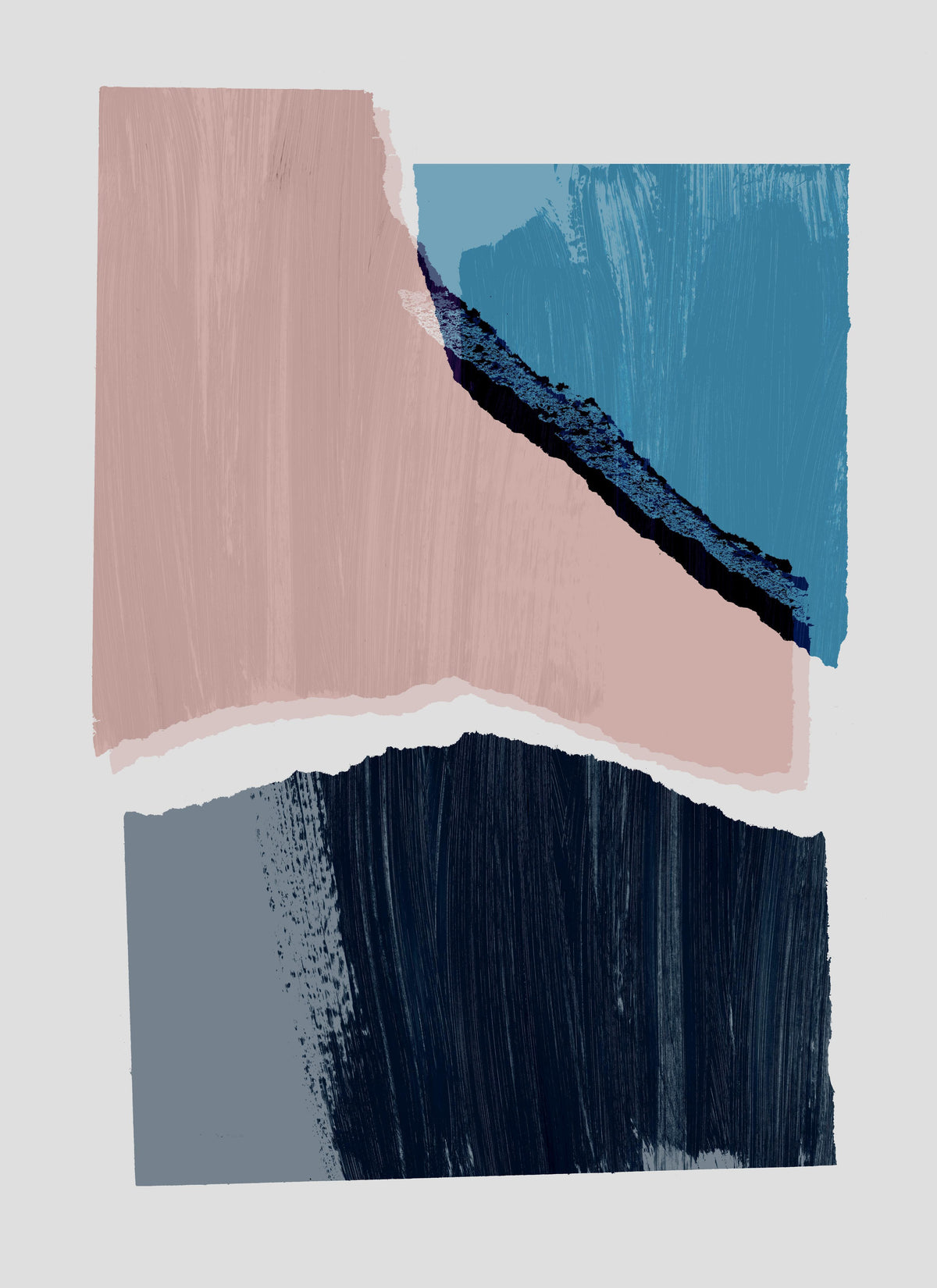 Wandbild-Zerrissenes Papier Muster - Kunst