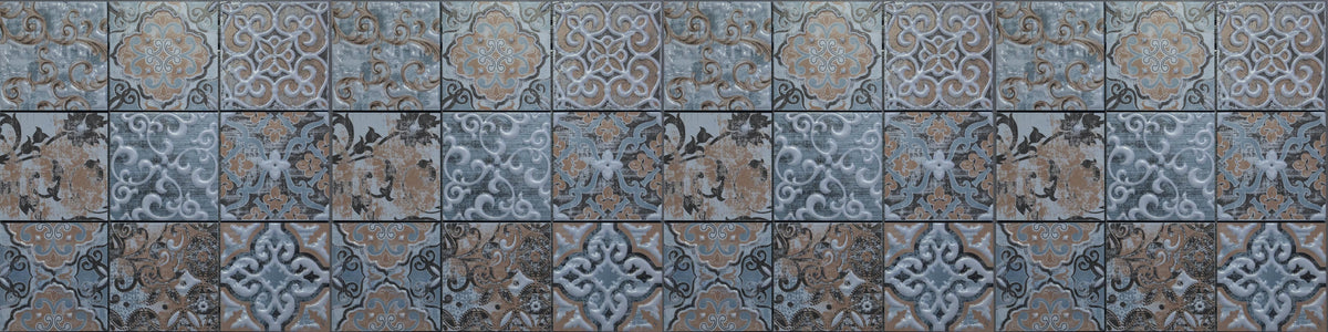 Küchenrückwand-Blau geometrische Mosaik Fliesen