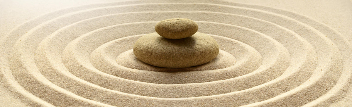 Küchenrückwand - Zen Garten Meditationsstein