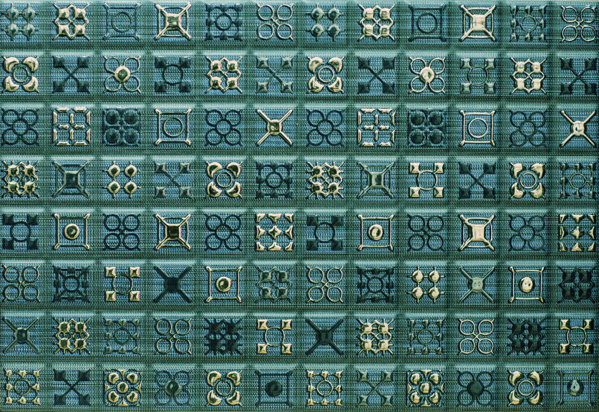Spritzschutz-Geometrisches Mosaik Fliesendesign Türkis