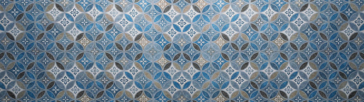 Spritzschutz-Blaues Vintage Mosaik